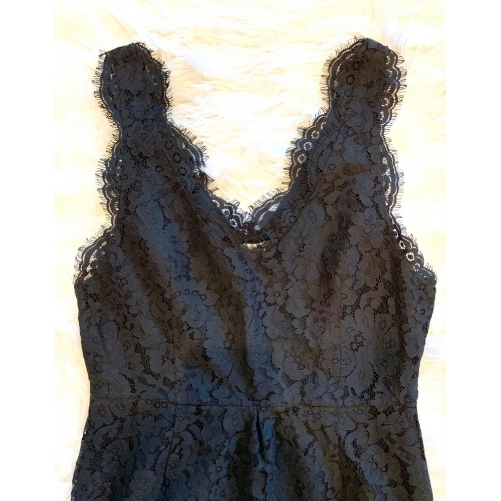 JOIE Rori Eyelet Lace Black Sleeveless Mini Dress - Picture 6 of 7